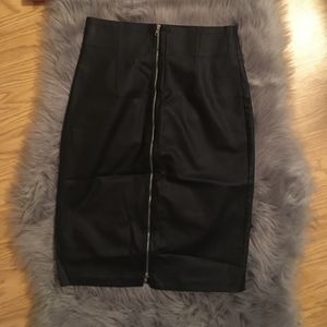 FOREVER 21 "BOSS" faux leather pencil skirt